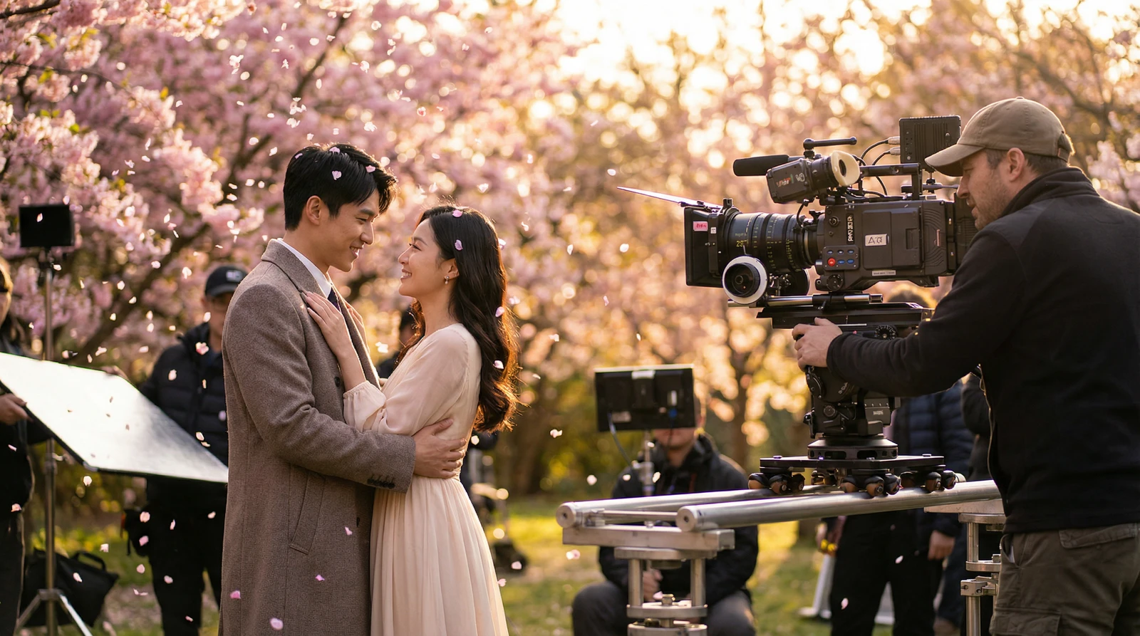 国产自拍萝莉岛栏目樱花园浪漫场景拍摄花絮